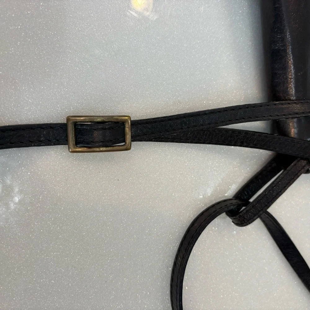 Vintage Giudi Italian Leather Crossbody Bag Chocolate Brown